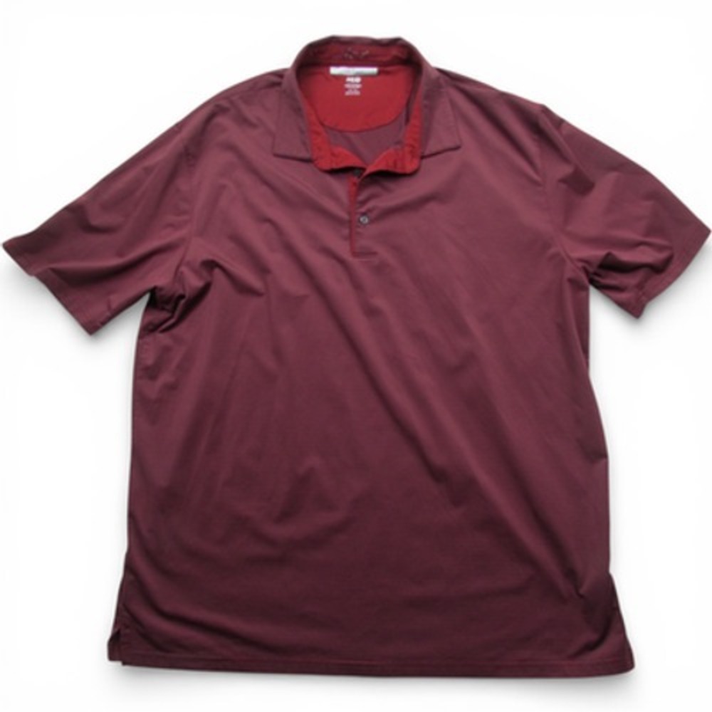 Greg Norman Polo Shirt Mens XL Red ML75 Play Dry Golf Moisture Wicking Striped